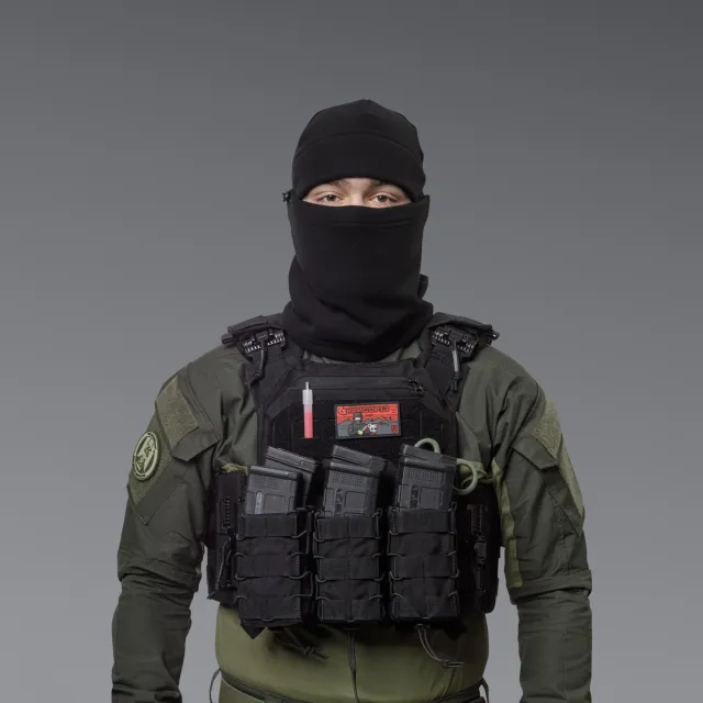 4 - Комплект Winter Tactical Kit: Бафф + Шапка Черный. Размер S-M