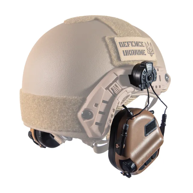 5 - Активные тактические наушники с микрофоном «Earmor M32H» MOD3 Helmet Version Олива