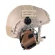 4 - Активные тактические наушники с микрофоном «Earmor M32H» MOD3 Helmet Version Олива