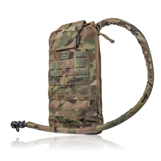 4 - Тактичний Рюкзак-Підсумок під Гідратор на 2 л. Кріплення Molle. Cordura 1000D. Мультикам