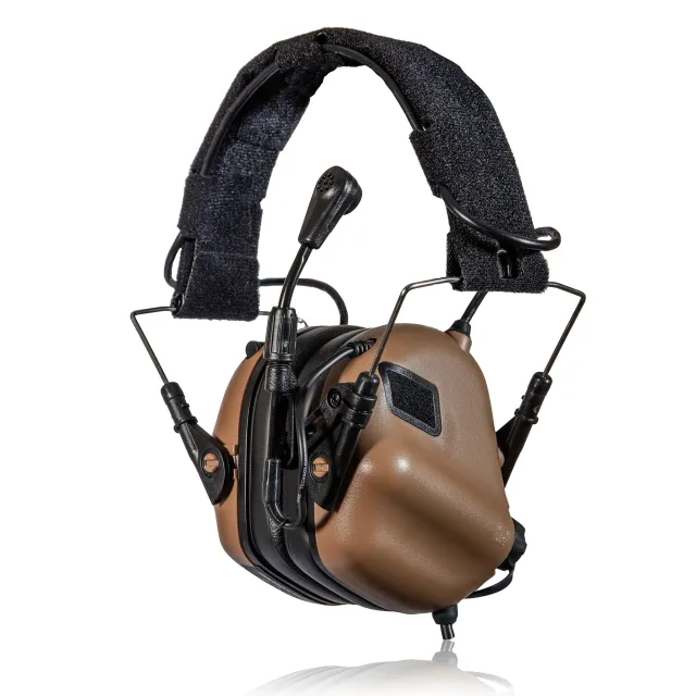 2 - Активні тактичні навушники з мікрофоном Earmor M32 Plus MOD3 Helmet Version Койот