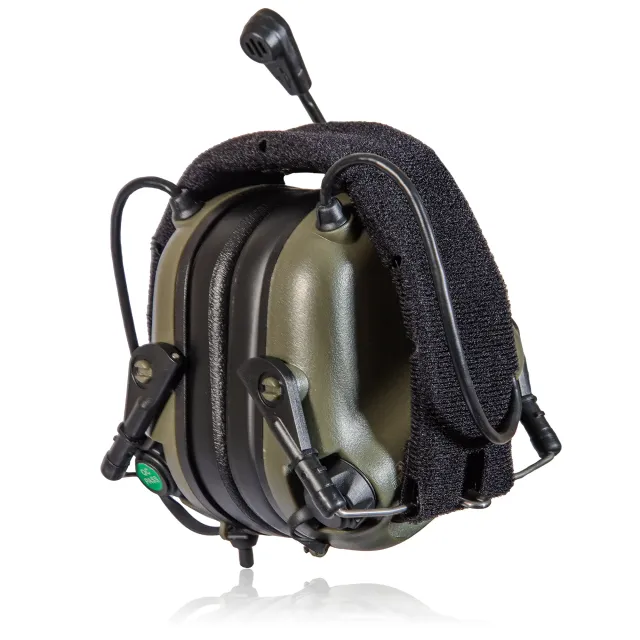 8 - Активные тактические наушники с микрофоном Earmor M32 Plus MOD3 Helmet Version Олива