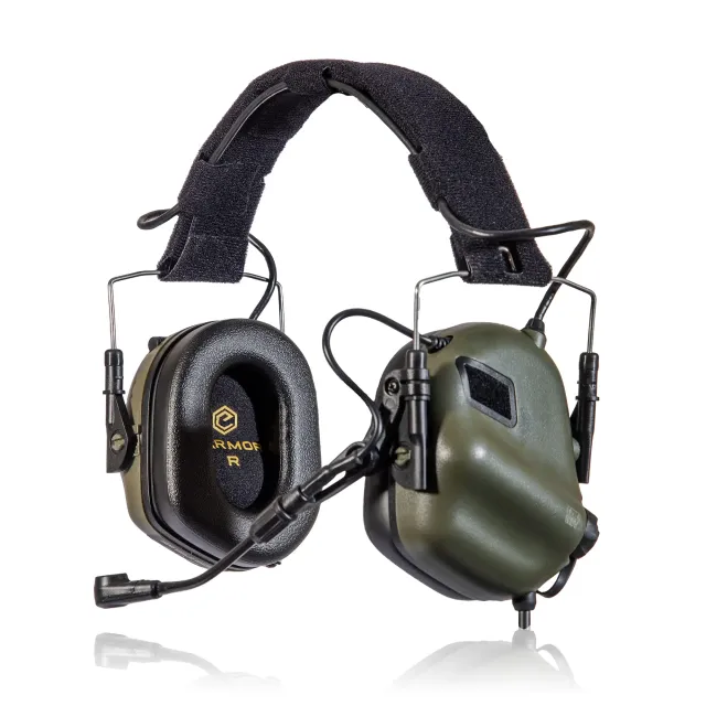 1 - Активные тактические наушники с микрофоном Earmor M32 Plus MOD3 Helmet Version Олива