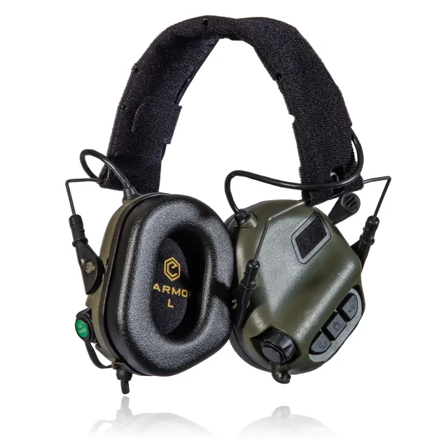 7 - Активные тактические наушники с микрофоном Earmor M32 Plus MOD3 Helmet Version Олива