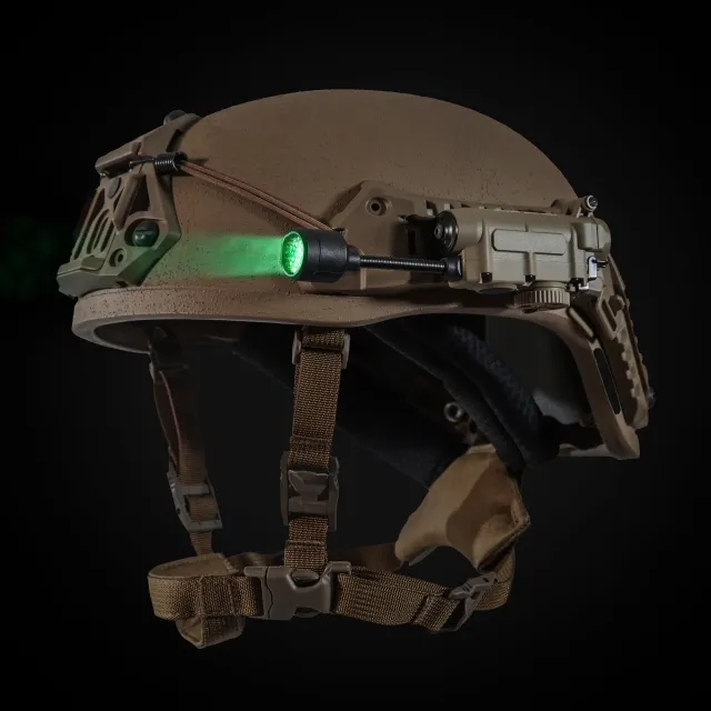 8 - Фонарь тактический на шлем Sidewinder MPLS 5LED с IFF (свой-чужой) маяком. Койот