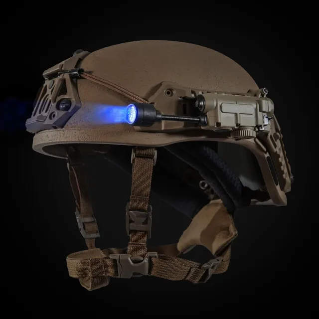 7 - Фонарь тактический на шлем Sidewinder MPLS 5LED с IFF (свой-чужой) маяком. Койот