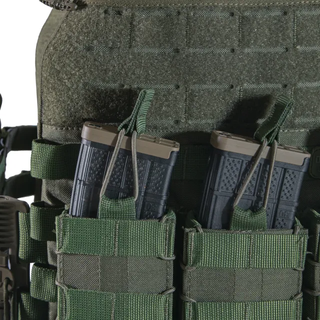 13 - Плитоноска TUR PRO Скелетон, 3 подсумка для AK/AR с системой быстрого сброса. Molle. Цвет Олива.