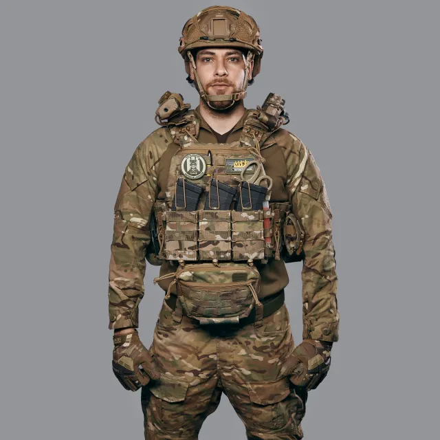 4 - Бронежилет 3-го класса (TUR PRO Gen 2). Вес 3.7 кг. (Комплект). С системой быстрого сброса. Molle. Цвет Мультикам. Размер M.