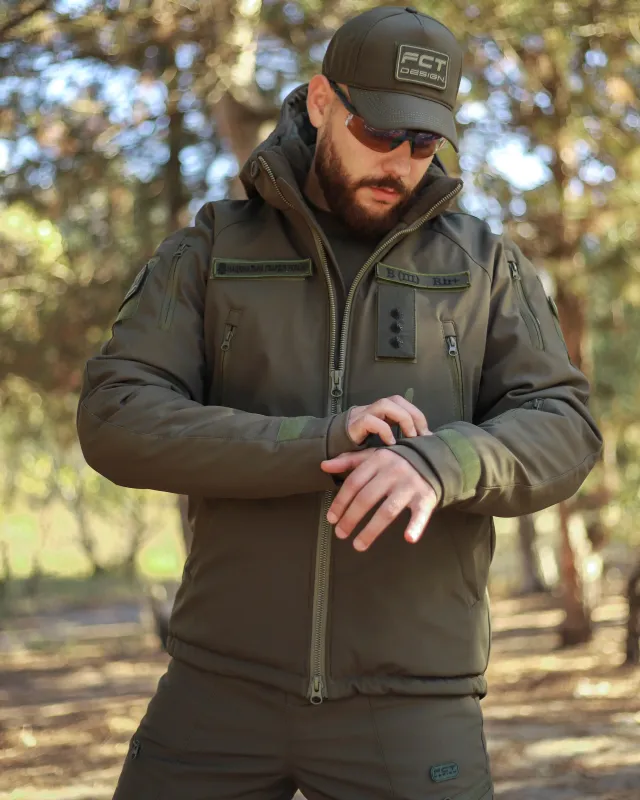 11 - Куртка тактична Softshell ХАНТЕР. Осінь-Весна Олива. Розмір XL (52-54)
