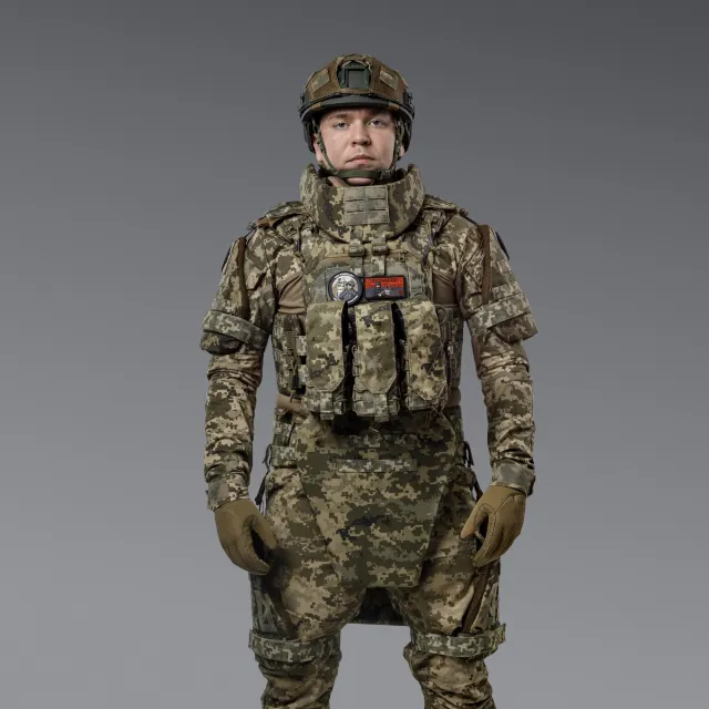 6 - Баллистическая защита шеи 2-го класса защиты. CORDURA 1000D. Пиксель