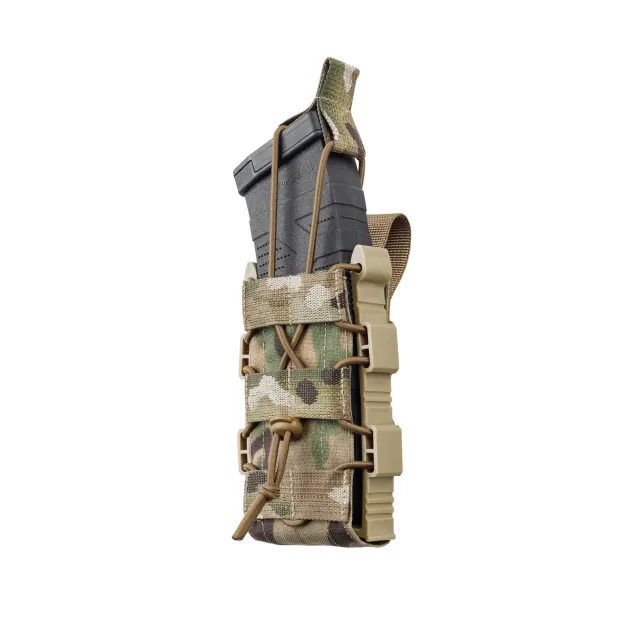 1 - Одинарний пластиковий підсумок під магазини AK\AR. Cordura 1000D. Molle. Мультикам