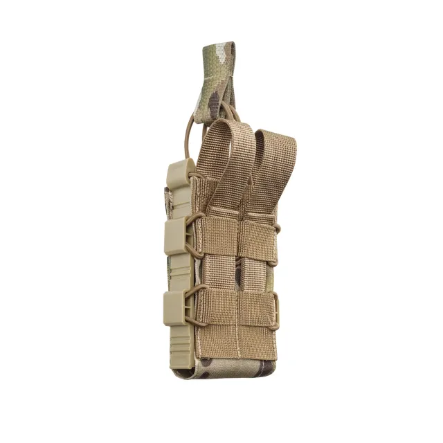 8 - Одинарний пластиковий підсумок під магазини AK\AR. Cordura 1000D. Molle. Мультикам