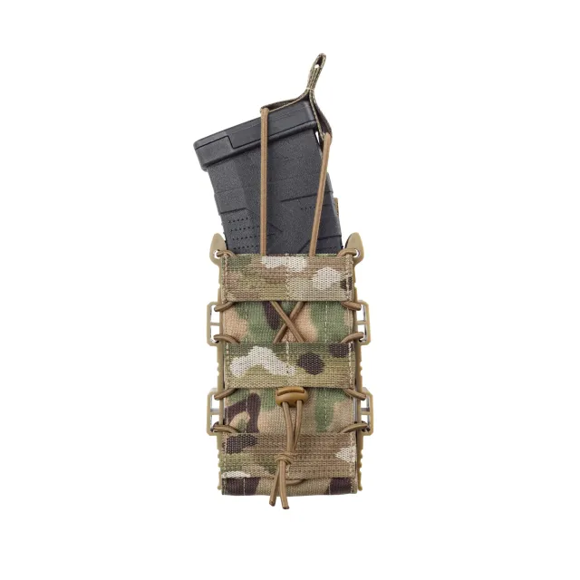 6 - Одинарний пластиковий підсумок під магазини AK\AR. Cordura 1000D. Molle. Мультикам