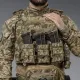 4 - Одинарний пластиковий підсумок під магазини AK\AR. Cordura 1000D. Molle. Піксель