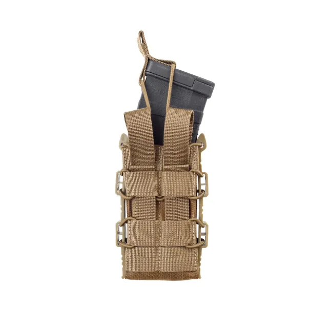 2 - Одинарний пластиковий підсумок під магазини AK\AR. Cordura 1000D. Molle. Койот