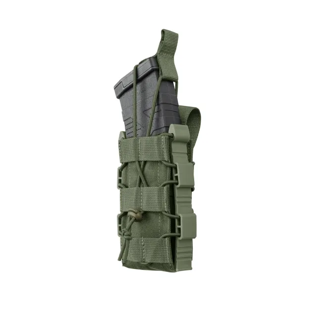 1 - Одинарний пластиковий підсумок під магазини AK\AR. Cordura 1000D. Molle. Олива