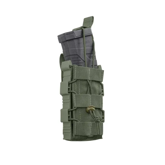 6 - Одинарний пластиковий підсумок під магазини AK\AR. Cordura 1000D. Molle. Олива