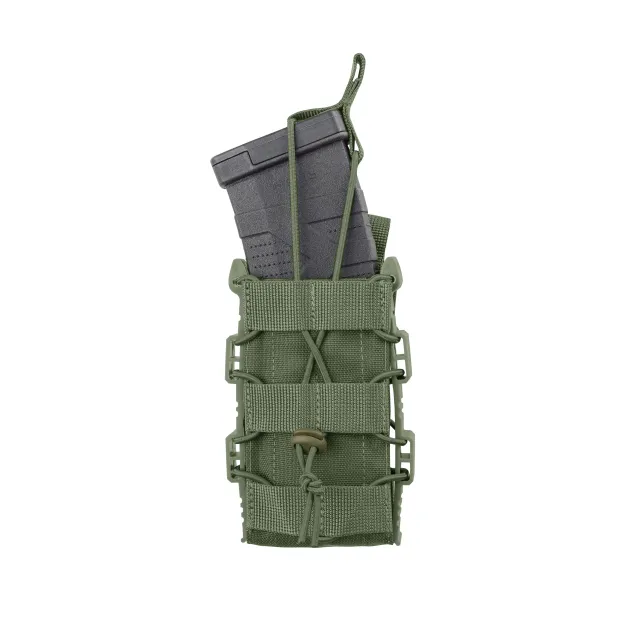5 - Одинарний пластиковий підсумок під магазини AK\AR. Cordura 1000D. Molle. Олива