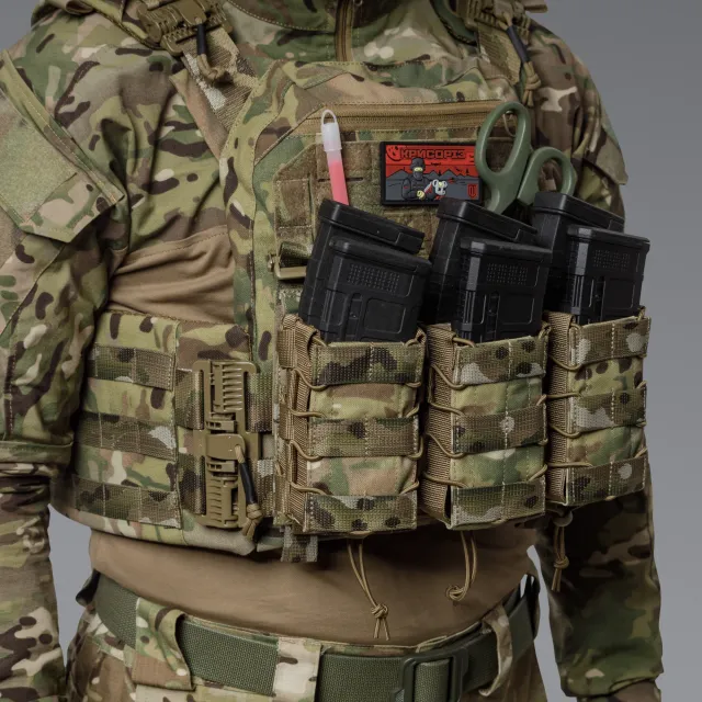 4 - Двойной подсумок под магазины AK\AR. Cordura 1000D. Molle. Мультикам