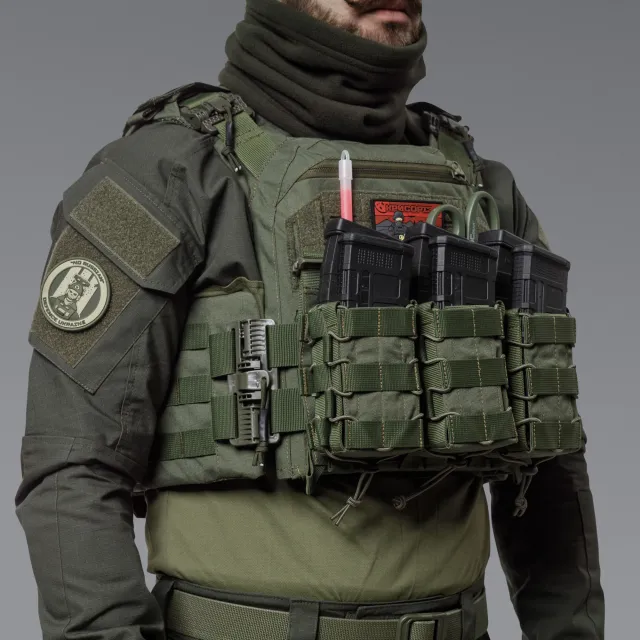 4 - Двойной подсумок под магазины AK\AR. Cordura 1000D. Molle. Олива
