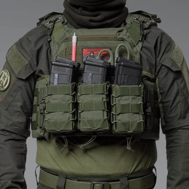6 - Двойной подсумок под магазины AK\AR. Cordura 1000D. Molle. Олива
