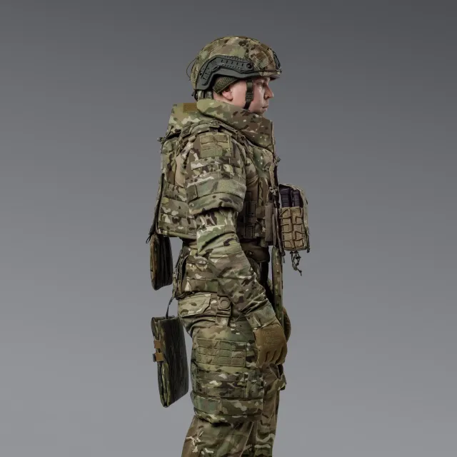 3 - Балістичний захист стегон 2-го класу захисту. CORDURA 1000D. Мультикам