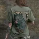 10 - Футболка Military Capybara. Хлопок/эластан. Олива. Размер М