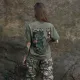 8 - Футболка Military Capybara. Хлопок/эластан. Олива. Размер М