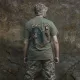 4 - Футболка Military Capybara. Хлопок/эластан. Олива. Размер М