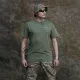 3 - Футболка Military Capybara. Хлопок/эластан. Олива. Размер М
