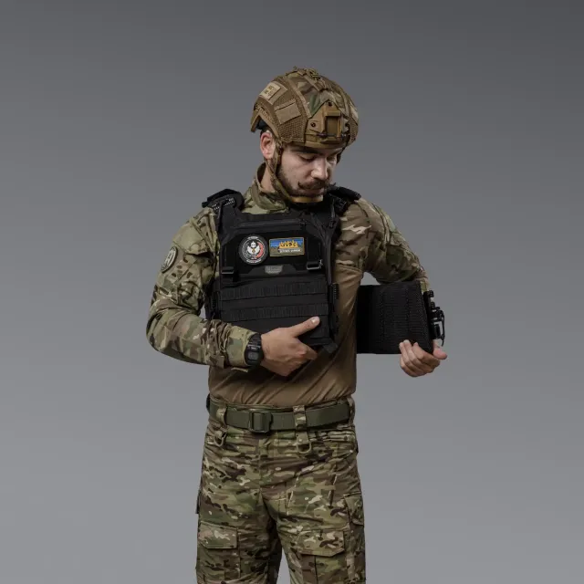 4 - Плитоноска SVAROG PRO с системой быстрого сброса. Molle. Цвет Чёрный.
