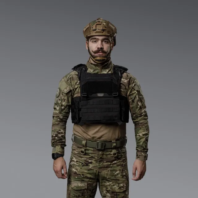 9 - Плитоноска SVAROG PRO с системой быстрого сброса. Molle. Цвет Чёрный.