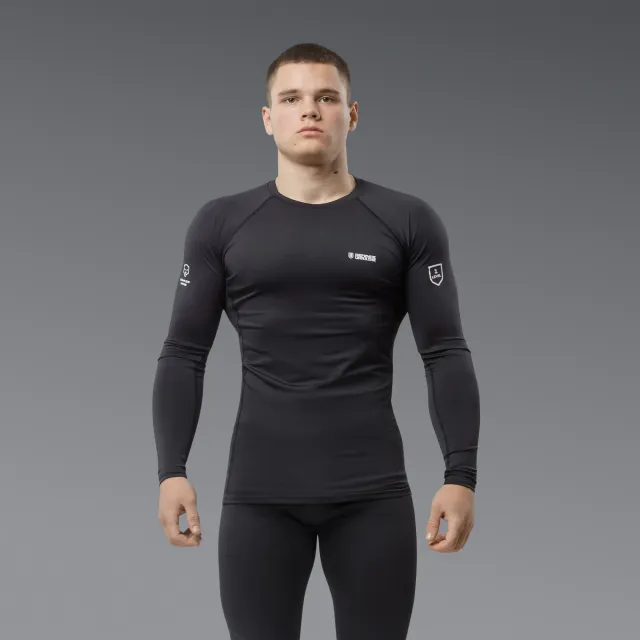 7 - Термобілизна (верх) Frost Guard реглан LVL 1 (1 Рівень) Чорний. Розмір XL