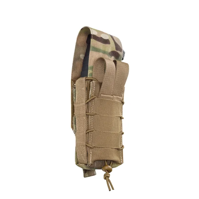 10 - Одинарный закрытый подсумок под магазины AK\AR. Cordura 1000D. Molle. Мультикам