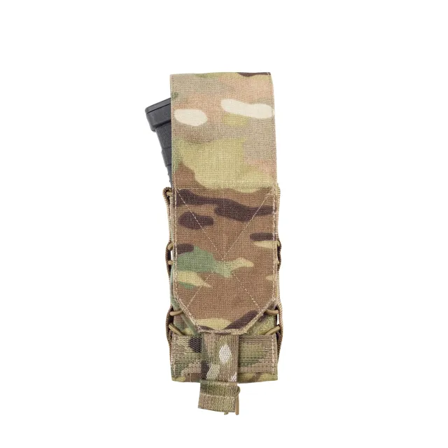 7 - Одинарный закрытый подсумок под магазины AK\AR. Cordura 1000D. Molle. Мультикам