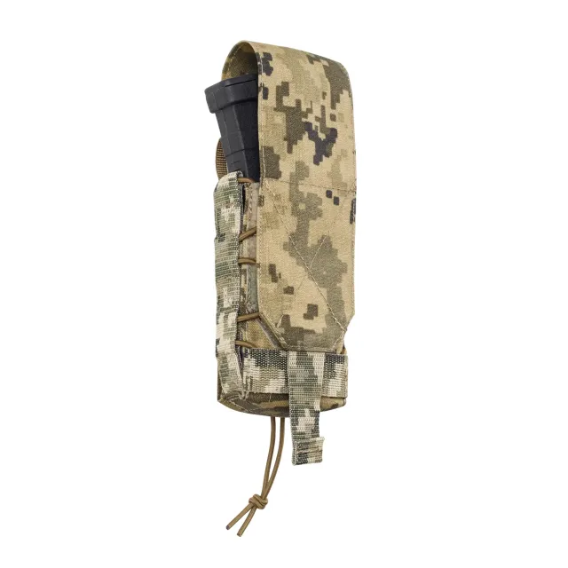 8 - Одинарный закрытый подсумок под магазины AK\AR. Cordura 1000D. Molle. Пиксель
