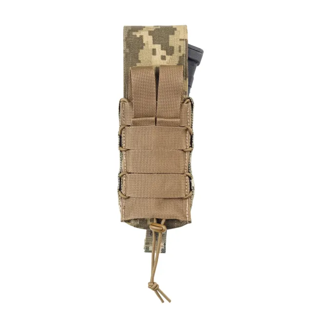 2 - Одинарный закрытый подсумок под магазины AK\AR. Cordura 1000D. Molle. Пиксель