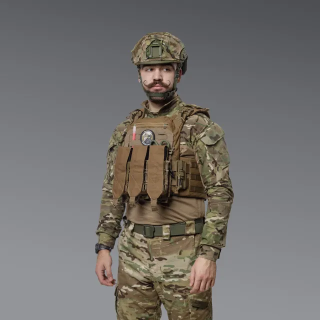 3 - Одинарный закрытый подсумок под магазины AK\AR. Cordura 1000D. Molle. Койот