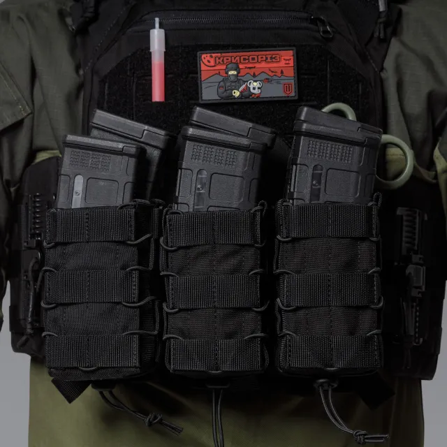 5 - Двойной подсумок под магазины AK\AR. Cordura 1000D. Molle. Черный