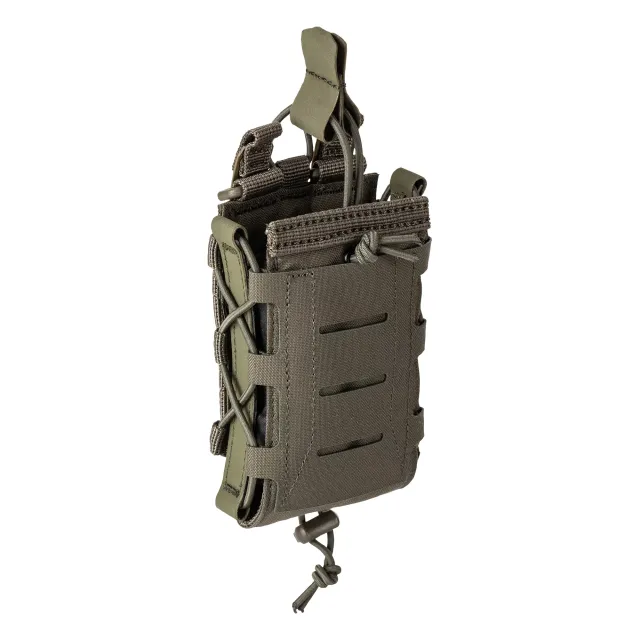 4 - Одинарный подсумок для магазина 5.11 Tactical Flex Multi-Caliber Cover. Олива