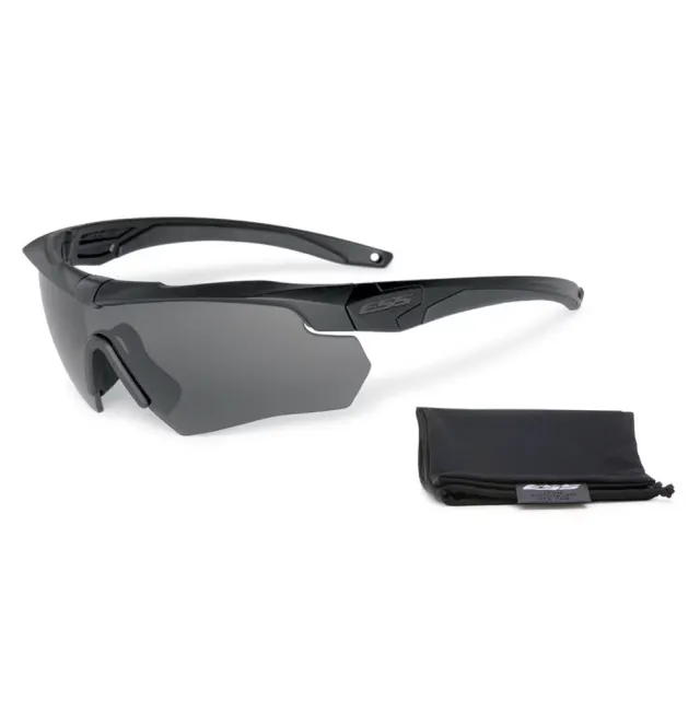 3 - Баллистические защитные очки ESS® Crossbow One Black с линзой Smoke Gray